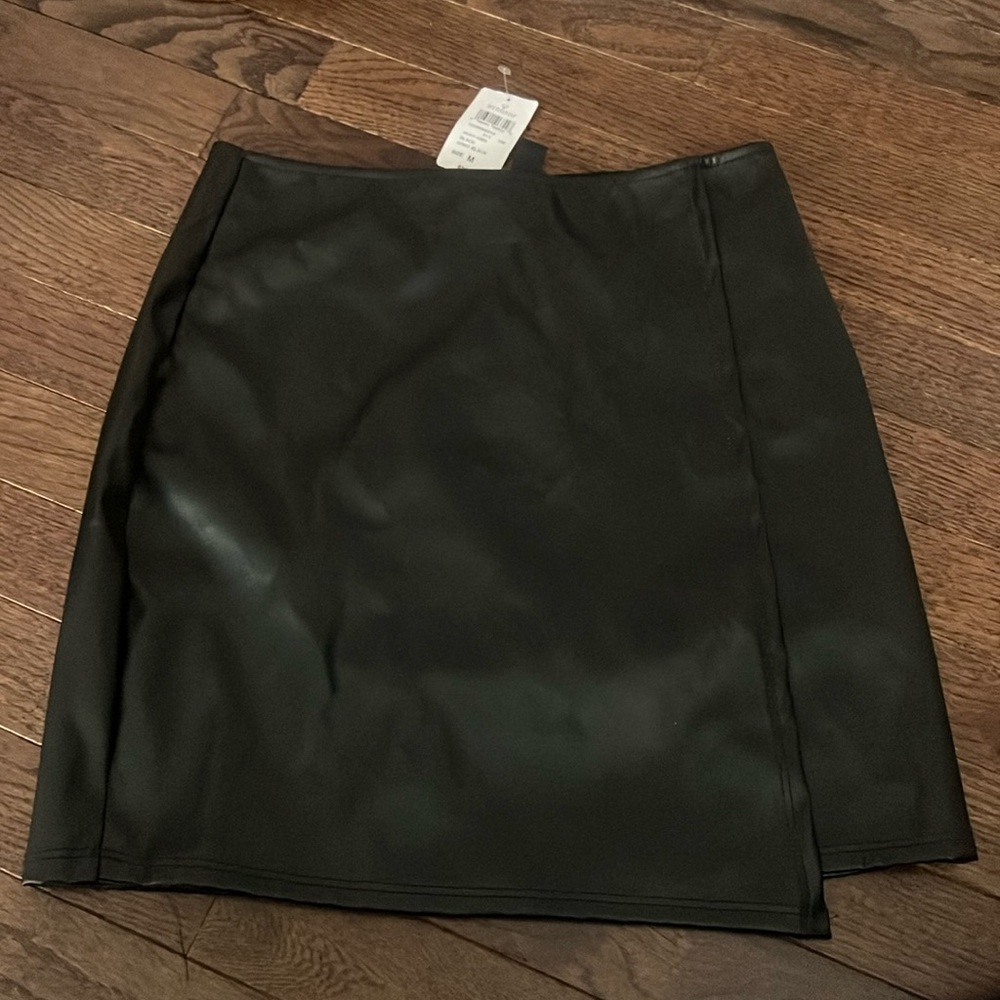 Leather party skirt